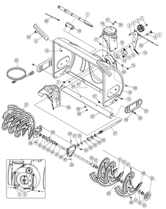 Chute Assembly Diagram and Parts List for 530SWE (31AH5SLH710)(2005) Cub Cadet Snow Blower